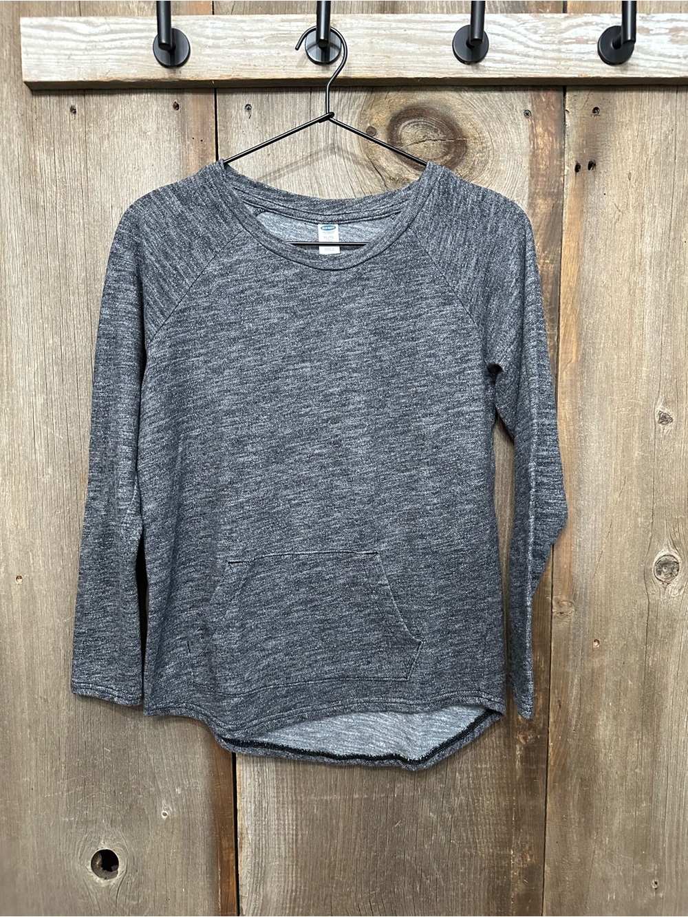 Old Navy WOW Kangaroo Long Sleeve Sweatshirt in Black Size XL 14 Girls